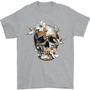 Wildlife Spring Skull Mens T-Shirt Cotton Gildan Sports Grey