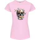 Wildlife Spring Skull Womens Petite Cut T-Shirt Light Pink