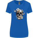Wildlife Spring Skull Womens Wider Cut T-Shirt Royal Blue