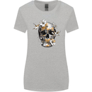 Wildlife Spring Skull Womens Wider Cut T-Shirt Sports Grey