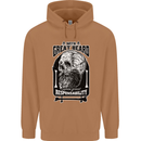With Great Beard Comes Great Responsibility Mens 80% Cotton Hoodie Caramel Latte