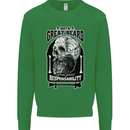 With Great Beard Comes Great Responsibility Mens Sweatshirt Jumper Irish Green