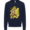 Without Music Life Would Be a Mistake Guitar Kids Sweatshirt Jumper Navy Blue