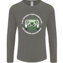 Without Video Games Funny Gaming Gamer Mens Long Sleeve T-Shirt Charcoal