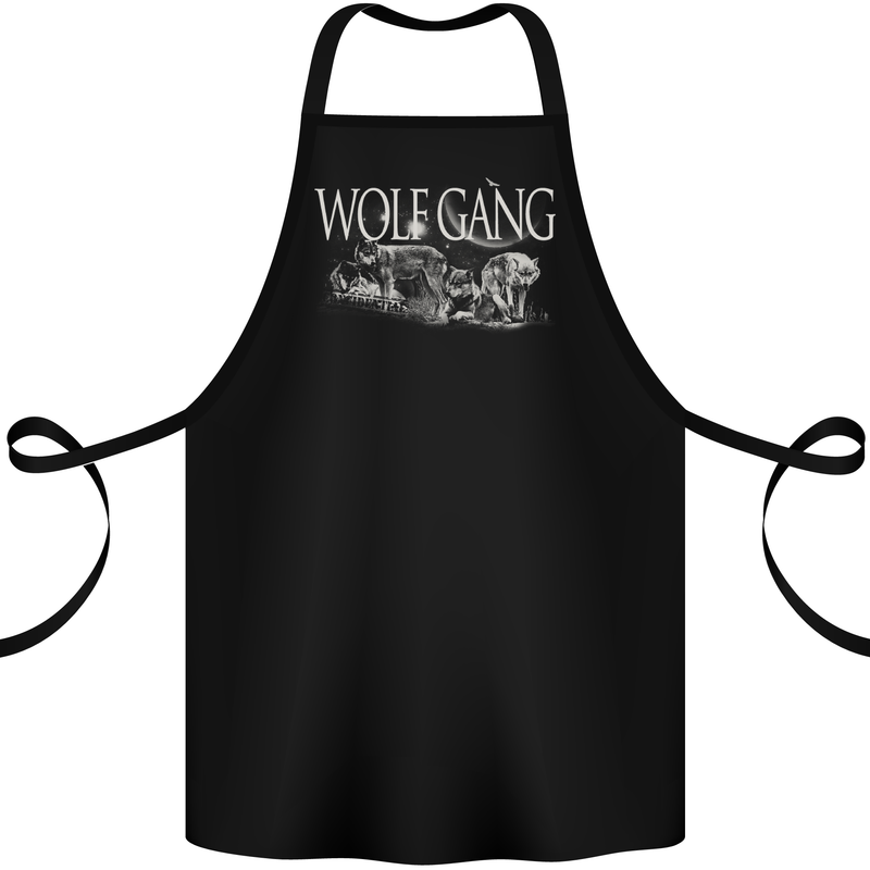 Wolf Gang Werewolves Wolves Cotton Apron 100% Organic Black