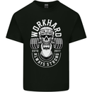 Work Hard Gym Training Top Workout Weights Mens Cotton T-Shirt Tee Top Black