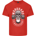 Work Hard Gym Training Top Workout Weights Mens Cotton T-Shirt Tee Top Red