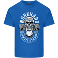 Work Hard Gym Training Top Workout Weights Mens Cotton T-Shirt Tee Top Royal Blue