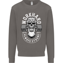 Work Hard Gym Training Top Workout Weights Mens Sweatshirt Jumper Charcoal