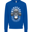 Work Hard Gym Training Top Workout Weights Mens Sweatshirt Jumper Royal Blue