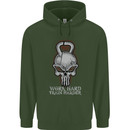 Work Hard Train Harder Training Top Workout Mens 80% Cotton Hoodie Forest Green