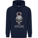 Work Hard Train Harder Training Top Workout Mens 80% Cotton Hoodie Navy Blue