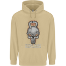 Work Hard Train Harder Training Top Workout Mens 80% Cotton Hoodie Sand