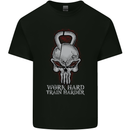 Work Hard Train Harder Training Top Workout Mens Cotton T-Shirt Tee Top Black