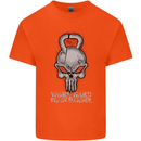 Work Hard Train Harder Training Top Workout Mens Cotton T-Shirt Tee Top Orange