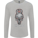 Work Hard Train Harder Training Top Workout Mens Long Sleeve T-Shirt Sports Grey