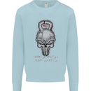 Work Hard Train Harder Training Top Workout Mens Sweatshirt Jumper Light Blue