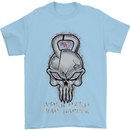 Work Hard Train Harder Training Top Workout Mens T-Shirt Cotton Gildan Light Blue