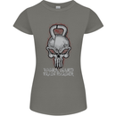 Work Hard Train Harder Training Top Workout Womens Petite Cut T-Shirt Charcoal