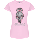Work Hard Train Harder Training Top Workout Womens Petite Cut T-Shirt Light Pink