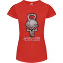 Work Hard Train Harder Training Top Workout Womens Petite Cut T-Shirt Red