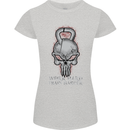 Work Hard Train Harder Training Top Workout Womens Petite Cut T-Shirt Sports Grey
