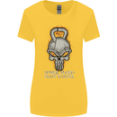 Work Hard Train Harder Training Top Workout Womens Wider Cut T-Shirt Yellow