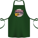World's Okayest Guitar Player Funny Cotton Apron 100% Organic Forest Green