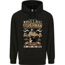 Worlds Best Fisherman Father's Day Fishing Mens Hoodie Black