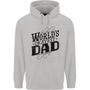Worlds Okayest Dad Funny Fathers Day Mens 80% Cotton Hoodie Sports Grey