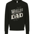 Worlds Okayest Dad Funny Fathers Day Mens Sweatshirt Jumper Black