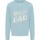 Worlds Okayest Dad Funny Fathers Day Mens Sweatshirt Jumper Light Blue