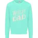 Worlds Okayest Dad Funny Fathers Day Mens Sweatshirt Jumper Peppermint