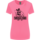 Wrong Park Funny T-Rex Dinosaur Jurrasic Womens Wider Cut T-Shirt Azalea
