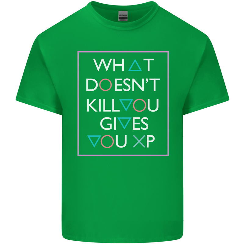 XP Gamer Gaming Arcade Games RPG Mens Cotton T-Shirt Tee Top Irish Green