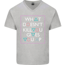 XP Gamer Gaming Arcade Games RPG Mens V-Neck Cotton T-Shirt Sports Grey