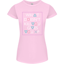 XP Gamer Gaming Arcade Games RPG Womens Petite Cut T-Shirt Light Pink