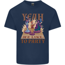 Yeah We Like to Party Role Playing Game RPG Kids T-Shirt Childrens Navy Blue