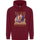 Yeah We Like to Party Role Playing Game RPG Mens 80% Cotton Hoodie Maroon
