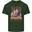 Yeah We Like to Party Role Playing Game RPG Mens Cotton T-Shirt Tee Top Forest Green