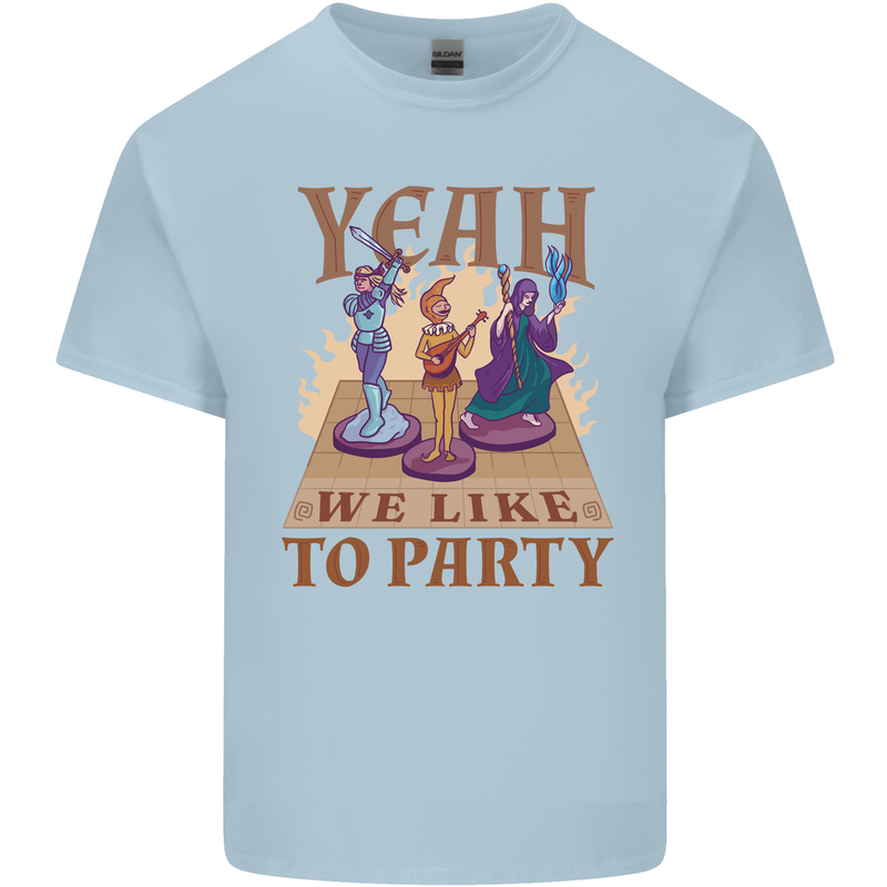 Yeah We Like to Party Role Playing Game RPG Mens Cotton T-Shirt Tee Top Light Blue