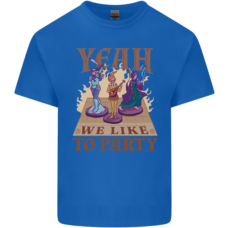 Yeah We Like to Party Role Playing Game RPG Mens Cotton T-Shirt Tee Top Royal Blue