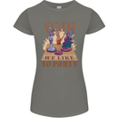 Yeah We Like to Party Role Playing Game RPG Womens Petite Cut T-Shirt Charcoal
