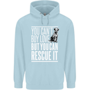 You Can't Buy Love Funny Resue Dog Puppy Childrens Kids Hoodie Light Blue