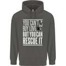 You Can't Buy Love Funny Resue Dog Puppy Childrens Kids Hoodie Storm Grey