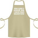 You Can't Scare Four Daughters Father's Day Cotton Apron 100% Organic Khaki