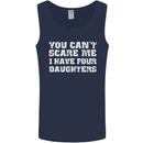 You Can't Scare Four Daughters Father's Day Mens Vest Tank Top Navy Blue
