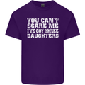 You Can't Scare Me 3 Daughters Father's Day Mens Cotton T-Shirt Tee Top Purple