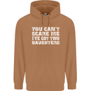 You Can't Scare Two Daughters Father's Day Mens 80% Cotton Hoodie Caramel Latte