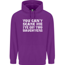 You Can't Scare Two Daughters Father's Day Mens 80% Cotton Hoodie Purple